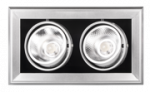 Светильник светодиод встраив 2x9Вт 4000К 24гр Серый IP40 PSP-S 312 Jazzway (1/50)