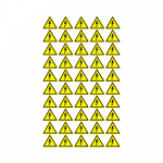 Наклейка знак электробезопасности «Опасность поражения электротоком» 25х25х25 мм REXANT 100 шт.