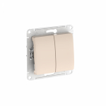 Выключатель 2кл с/у бежевый механизм быстрозажим Glossa Systeme Electric  (1/20/160)