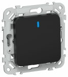 FLITE Выключ. 1-кл. кноп. с инд. 10А ВС11-2-1-ФлЧ чер. IEK