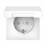 Розетка 1гн с З/К с крыш. шторки с/у белый механизм 16А ArtGallery Systeme Electric (1/10/20)