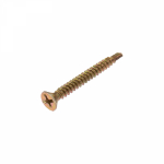 Саморез оконный KRANZ сверло, 3.9x35, желтый цинк,  пакет (20шт.)