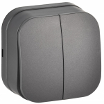 GLORY Выключ. 2-кл. о/у 10А ВС20-2-0-ХСм сталь м. IEK GLORY Выключ. 2-кл. о/у 10А ВС20-2-0-ХСм сталь м. IEK