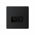 ARTGALLERY РОЗЕТКА двойная компьютерная RJ45+RJ45, кат.6А, механизм, ЧЕРНЫЙ ШЕЛК ARTGALLERY РОЗЕТКА двойная компьютерная RJ45+RJ45, кат.6А, механизм, ЧЕРНЫЙ ШЕЛК