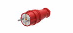 Вилка прямая с 3/К красная каучук 16А IP44 MultiSet Systeme Electric