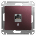 Розетка 1гн комп RJ45 с/у баклажан механизм кат.5е Glossa Systeme Electric (1/10)