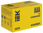 Элемент питания LR03 (ААА) алкалиновый бл. 28шт Optima IEK (1/24)