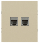 Розетка ЭРА Arktik 16-3108-04 информационная двойная 2XRJ45 шампань Розетка ЭРА Arktik 16-3108-04 информационная двойная 2XRJ45 шампань