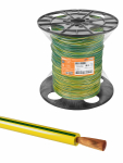 Провод ПуГВ 1х2,5 ГОСТ на катушке (200м), желто-зеленый TDM