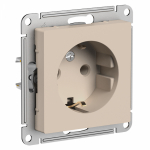 Розетка 1гн с З/К с/у песочный AtlasDesign Systeme Electric (1/20)