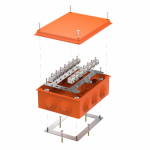 Коробка огнестойкая для о/п 40-0320-FR2.5-28 Е15-Е120 RAL2004 200х150х75 (5 шт/кор) Промрукав