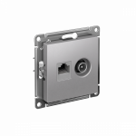 Розетка 2гн комп+ТВ RJ45+TV с/у алюминий механизм кат.5е AtlasDesign Systeme Electric (1/10) Розетка 2гн комп+ТВ RJ45+TV с/у алюминий механизм кат.5е AtlasDesign Systeme Electric (1/10)