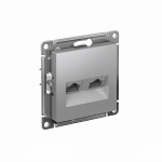 Розетка 2гн комп+комп RJ45+RJ45 с/у алюминий механизм кат.5е AtlasDesign Systeme Electric (1/10) Розетка 2гн комп+комп RJ45+RJ45 с/у алюминий механизм кат.5е AtlasDesign Systeme Electric (1/10)