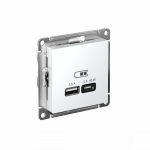 Розетка 2гн USB+USB A+C с/у лотос механизм высокоскор.заряд. QC PD AtlasDesign Systeme Electric