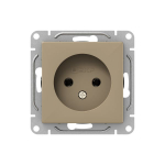 Механизм розетки, 16А, с заземлением, без шторок, шампань Эпика EKF