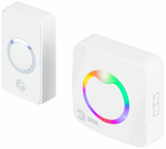 Звонок дверной ЭРА POLYCOLOR C100 беспроводной RGB подсветка белый 36 мелодий Звонок дверной ЭРА POLYCOLOR C100 беспроводной RGB подсветка белый 36 мелодий