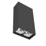 Светодиодный светильник VARTON DL-Box Reflect Multi 1x2 накладной 8 Вт 3000 К 80х40х150 мм RAL9005 черный муар 55° DALI