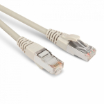 Патч-корд F/UTP, экранированный, Cat.5e, LSZH, 1 м, серый PC-LPM-STP-RJ45-RJ45-C5e-1M-LSZH-GY Hyperline