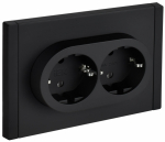 FORTE&PIANO Роз. 2-я с з/к без з/ш б/к 16А FP124M чер. IEK