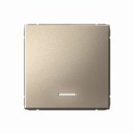 ARTGALLERY 1-клавишный ВЫКЛЮЧАТЕЛЬ КНОПОЧНЫЙ с подсв., 10А, механизм, ШАМПАНЬ