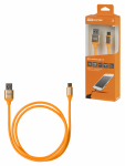 Дата-кабель, ДК 14, USB - USB Type-C, 1 м, силиконовая оплетка, оранжевый, TDM