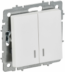 BRITE Выключ. 2-кл. с инд. 10А ВС10-2-1-БрАБ а/б IEK