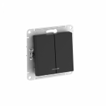 Выключатель 2кл с подсв с/у карбон механизм быстрозажим AtlasDesign Systeme Electric (1/5)