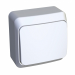 Выключатель 1кл кнопочный о/у белый IP20 Этюд Systeme Electric  (1/25/200)