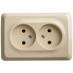 Розетка угловая 2гн без З/К о/у крем 16А IP20 Этюд Systeme Electric