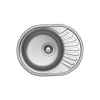 Кухонная мойка врезная 45х57см.глуб.16см.(левая чаша)нерж.сталь0,6 мм. L-457 левая Владикс(1/15)