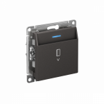 ATLASDESIGN ВЫКЛЮЧАТЕЛЬ карточный 10А, без задержки времени, механизм, БАЗАЛЬТ