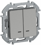Выкл. 2кл. подсв сх5L 10АХ б/к 6736321 алюм. INSPIRIA IEK Выкл. 2кл. подсв сх5L 10АХ б/к 6736321 алюм. INSPIRIA IEK