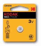 Элемент питания CR1616 литиевый бл.1шт.Kodak (1/60/240) Элемент питания CR1616 литиевый бл.1шт.Kodak (1/60/240)