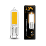 Лампа светодиод 3,5Вт G9 капсула 3000К 240Лм стекло AC185-265V Gauss Black (1/10/200)