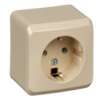 Розетка 1гн с З/К о/у крем 16А IP20 Этюд Systeme Electric  (1/17/136)
