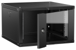 ITK LINEA W Шкаф 6U 600х600мм дверь стекло черный 2.0