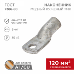 Наконечник ТМЛ 120–12–17 (120мм² - Ø12мм) ГОСТ 7386-80 (в упак. 25шт) REXANT