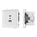Механизм USB розетки SCT-TENDO-MUAC-SFPL-WH (5V, 3A, QC3) (Arlight, Матовый белый) Механизм USB розетки SCT-TENDO-MUAC-SFPL-WH (5V, 3A, QC3) (Arlight, Матовый белый)