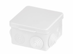 Коробка распаячная IP54 с эластичным гермовводом 80х80х50 белая PLEXUP