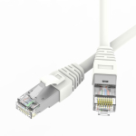Патч-корд экранированный SLIM CAT6A S/FTP 4х2, 28 AWG, LSZH, белый, 0,2м