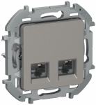 IEKINSPIRIA Роз. комп. 2-ая RJ45 кат.6 UTP 6732271 дымч. IEK