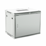 Настенный телекоммуникационный шкаф 19" 12U 600x600мм, дверь металл, с задней стенкой, разборный, серый (RAL 7035) REXANT