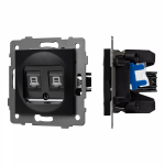 Механизм компьютерной розетки двойной SCT-MPC2-PL-BK-V (RJ-45, CAT6) (Arlight, -) Механизм компьютерной розетки двойной SCT-MPC2-PL-BK-V (RJ-45, CAT6) (Arlight, -)