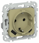 FLITE Роз.с з/к/ш 16А USB AC 20Вт РСЮшс11-0-ФлО ол. IEK