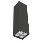 Светодиодный светильник VARTON DL-Box Reflect Multi 2x2 накладной 14 Вт 3000 К 80х80х300 мм RAL9005 черный муар 36° DALI