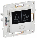SKANDY Кнопка звонка с инд. отел. 10А SK-V17W арк. бел. IEK