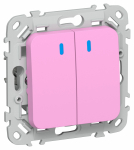 FLITE Выключ. 2-кл. с инд. 10А ВС12-1-1-ФлПр пур IEK