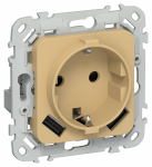 FLITE Роз.с з/к/ш 16А USB AA 3,1А б/к РСЮша11-1-ФлШм ш/а IEK