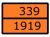 Знак для маркировки опасных грузов "Номер ООН 339/1919" ГОСТ Р 52290-2004 300х400 мм, пленка самоклеящаяся ГОСТ 19433-88 EKF