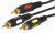 Шнур 3RCA Plug - 3RCA Plug 3м (GOLD) REXANT (10/10/100)